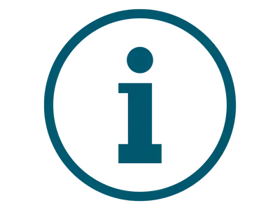 Icon style i with a circle around it